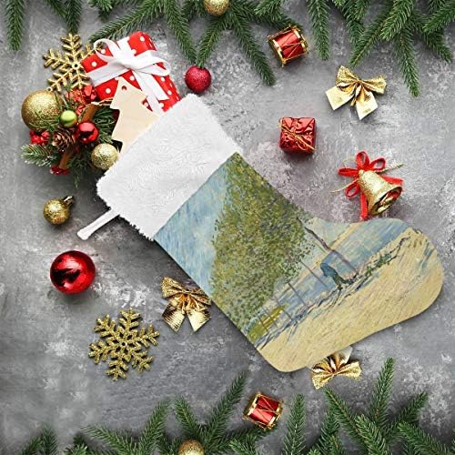 PİMİLAGU Van gogh'un Yağlıboya Noel Çorap 1 Paket 17.7, Asılı Çorap Noel Dekorasyon için