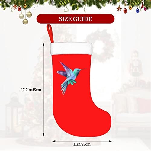 CUTEDWARF Hummingbird Noel Çorap Noel Ağacı Süsleri Noel Çorap Noel Tatil Parti Hediyeler için 18 İnç