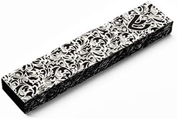 Kraliyet Jakarlı Siyah - Açık Havada Paslanmaz Çelik-Mezuzah Kasa İsrail'de üretilmiştir. 5/12 cm'ye kadar Kaydırmaya