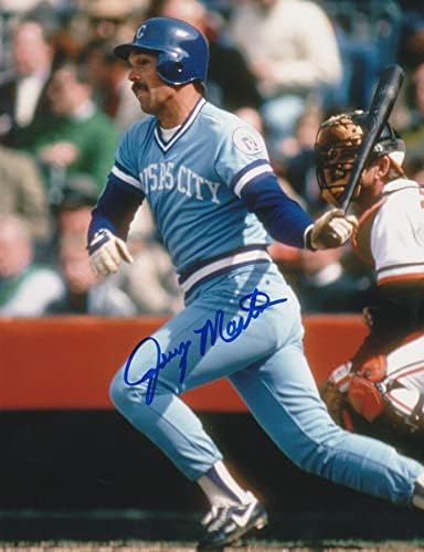 JERRY MARTİN KANSAS CİTY ROYALS EYLEMİ 8x10 İmzalı MLB Fotoğrafları imzaladı