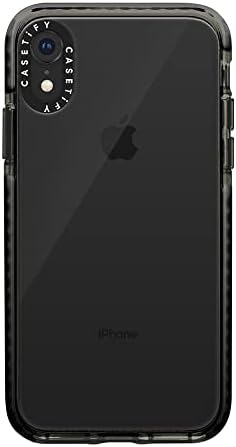 iPhone XR için Casetify Darbeye Dayanıklı Kılıf - Şeffaf Siyah