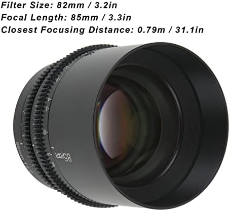 85mm T2. 0 Sinema Lensi Büyük Diyafram Sinema Lens Tam Çerçeve Manuel Odaklı kamera Lensi için A7S A7S2 A7S3 A7M2