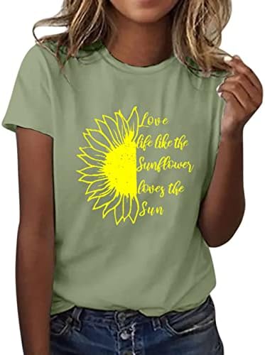 Uzay Giyim Kadın Ayçiçeği yazlık t Shirt Artı Boyutu Gevşek Bluz Üstleri Kız Düz Uzun Kollu T Shirt Kadın