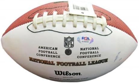 YA Tittle İmzalı Futbol New York Giants PSA / DNA AJ56043 - İmzalı Futbol Topları