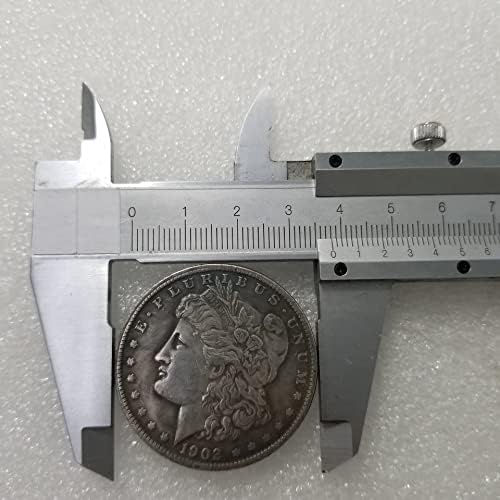 Antika El Sanatları 1902 S Baskı Bakır Gümüş Kaplama Morgan Gümüş Dolar Koleksiyonu