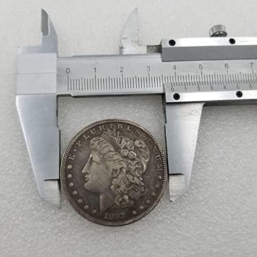 Antika El Sanatları 1893 Pirinç Gümüş Kaplama Morgan Eski Gümüş Dolar Yabancı Gümüş Dolar Antika