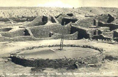 Aztek Harabeleri Ulusal Anıtı, New Mexico Kartpostalı