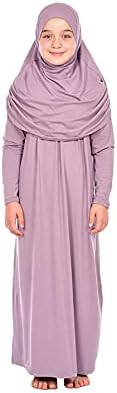 kızlar için ihvan online Müslüman Elbise, Tesettürlü Uzun Kollu Tek Parça İslami Namaz Elbisesi