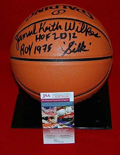 JAMAAL KEİTH WİLKES Los Angeles Lakers imzalı Basketbol JSA HOF 2012 ROY 1975-İmzalı Basketbol Topları