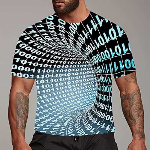 2023 Yeni erkek Moda 3D Baskı T Shirt Komik Grafik Desen Crewneck Kısa Kollu Tees T Kısa