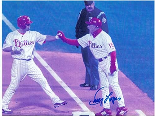 Davey Lopes Philadelphia Phillies İmzalı 8. 5x11 Fotoğraf İmzalı-İmzalı MLB Fotoğrafları