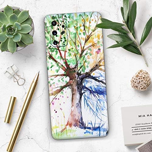 Tasarım Skinz Suluboya Canlı Ağaç Koruyucu Vinil Çıkartması Wrap Cilt Kapak ile Uyumlu Samsung Galaxy S20 (Ekran Trim