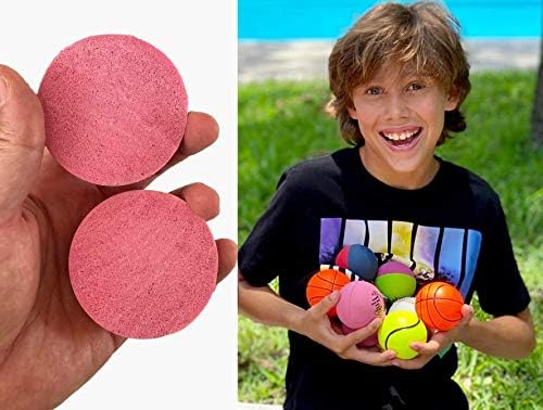 JA-RU Hi-Bounce Pinky Topu (1 Paket) Kauçuk-Hentbol Kabarık Topları Çocuklar ve Yetişkinler için. Küçük Pembe Stres