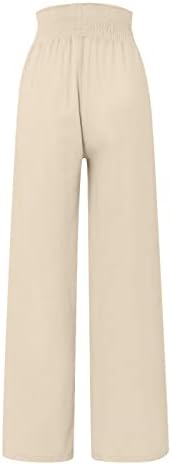 HDZWW Kadınlar Yüksek Rise Pantolon Düğmesi Yoga Pantolon Palazzo Slacks Kadınlar ıçin Rahat Sweatpants Katı Pantolon