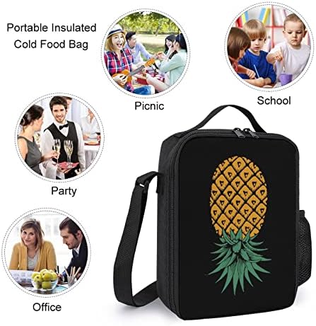 Ananas öğle yemeği kutusu buz soğutucu Tote çanta omuz askısı yalıtım çanta taşınabilir ile aşağı