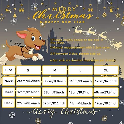 SGQCAR 4 Adet Çirkin Noel Köpek Kazak Eşarp ve Saç Tokası ile Noel Pet Köpek Kış Triko Elf Köpek Palyaço Kazak Tatil
