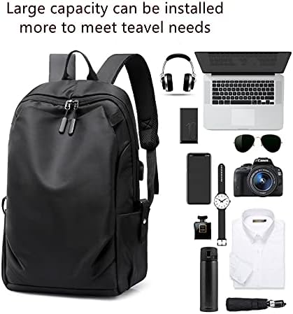 WEIY-USB şarj portlu seyahat ve eğlence sırt çantası, su geçirmez gri sırt çantası