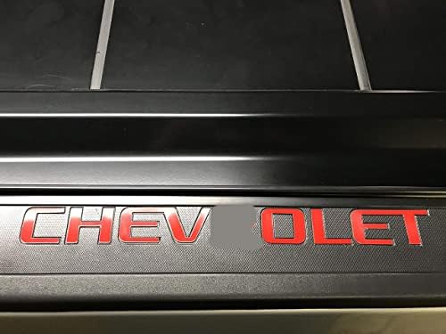 LimitlessParts Kırmızı Yatak Ray Kap Mektup Ekler için 2014-2018 Chevy Silverado ABS Plastik DEĞİL Çıkartmaları Pikap