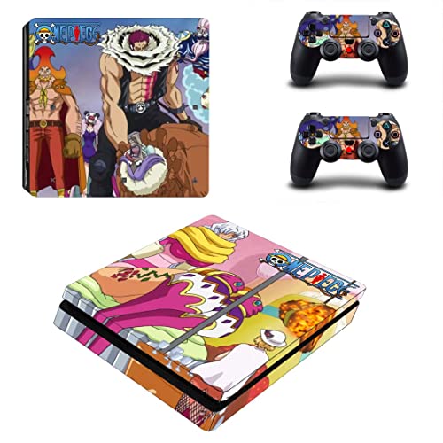 Anime Bir Ve İki Piecee Luffy Zoro Sanji Ace PS4 veya PS5 Cilt Sticker Çıkartması Sony PlayStation 4-5 Konsolu ve