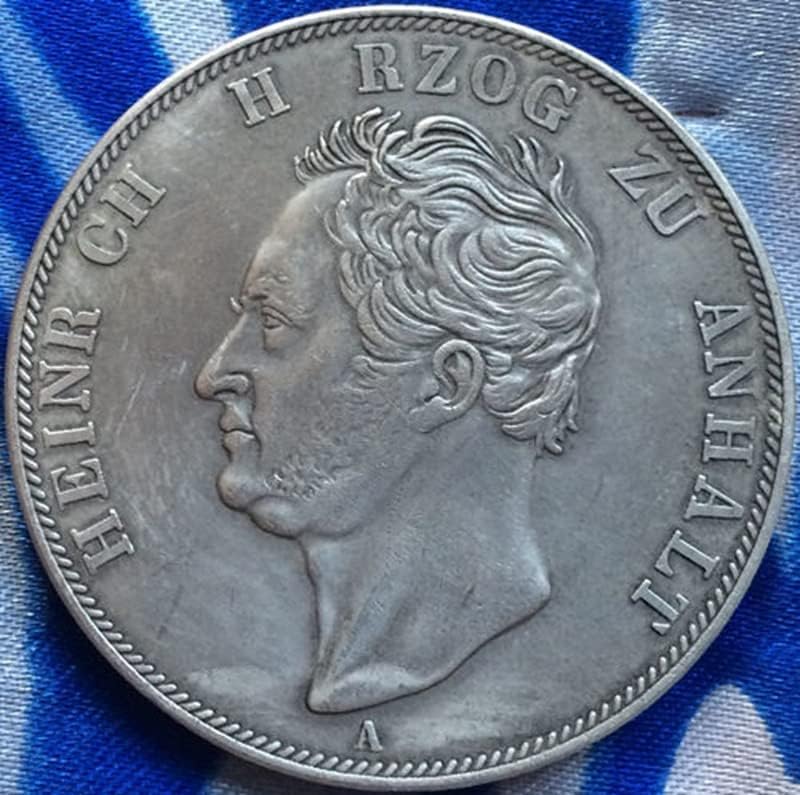1840 Alman Paraları Bakır Gümüş Kaplama Antika Paralar Paraları el sanatları Koleksiyonu blowable