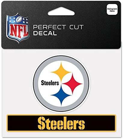 WinCraft NFL Pittsburgh Steelers WCR48746014 Mükemmel Kesim Renkli Çıkartma, 4,5x 5,75