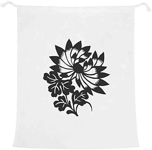 Azeeda 'Stilize Çiçek ve Yapraklar' Çamaşır/Yıkama / Saklama Çantası (LB00023417)