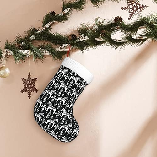 CUTEDWARF İsveç Halk Sanatı Dala At Noel Çorap Noel Ağacı Süsleri Noel Çorap Noel Tatil Parti Hediyeler için 18 İnç