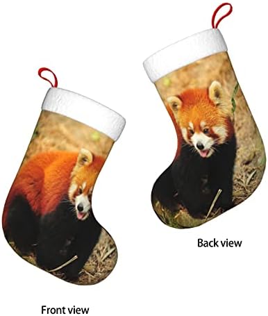 Augenstern Noel Çorap Hayvan Kırmızı Panda Çift Taraflı Şömine Asılı Çorap