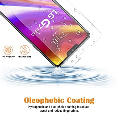 KKEIKO 3 Paket Ekran Koruyucu ile Uyumlu LG G7 ThinQ, Temperli Cam Ekran Koruyucu için LG G7 ThinQ, Kasa Dostu, 9H