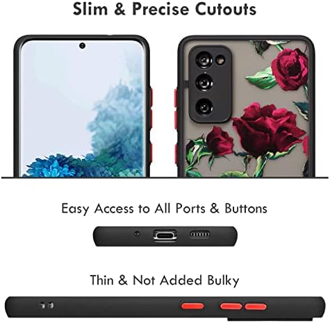 XIZYO Samsung Galaxy S20 FE Durumda Çiçek Gül Telefon Kılıfı Sevimli Estetik Telefon Kılıfı Kadınlar Kızlar için Temizle