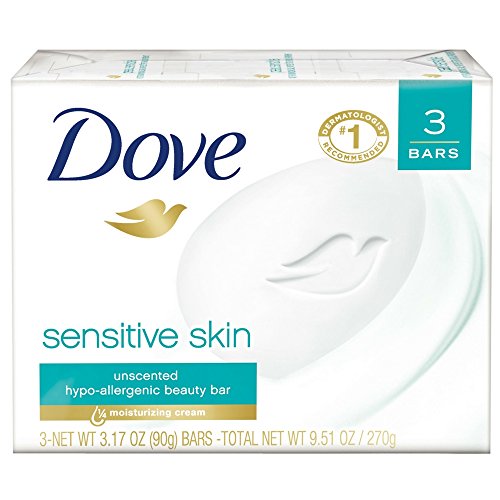 Dove Sensitive Skin Beauty Bar, Kokusuz, 3 Sayı, 1'li Paket