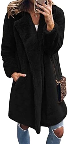 Bayan Sıcak Ceketler Yaka Uzun Sıcak Kalınlaşmak Peluş Katı İş Dış Giyim Mont Kış Açık Aşağı Kabanlar Tops