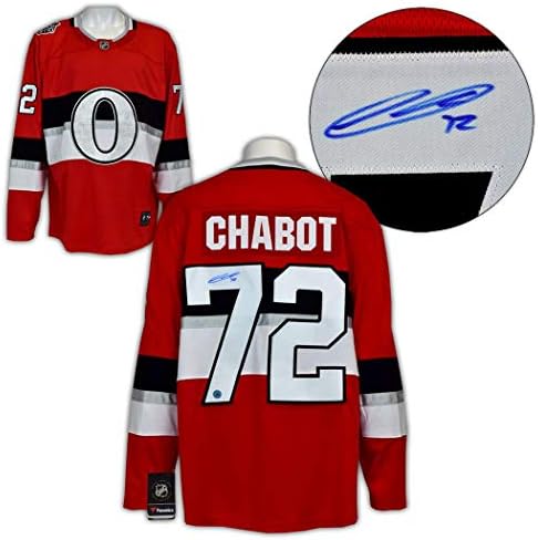 Thomas Chabot Ottawa Senatörleri NHL 100 Klasik Fanatik Forması İmzaladı - İmzalı NHL Formaları