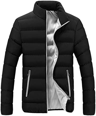 Mont Erkekler için, Kış Sıcak Kalın Uzun Kollu Zip Up Ceket balon ceket Kabarcık Aşağı Ceketler Dış Giyim Rüzgarlık