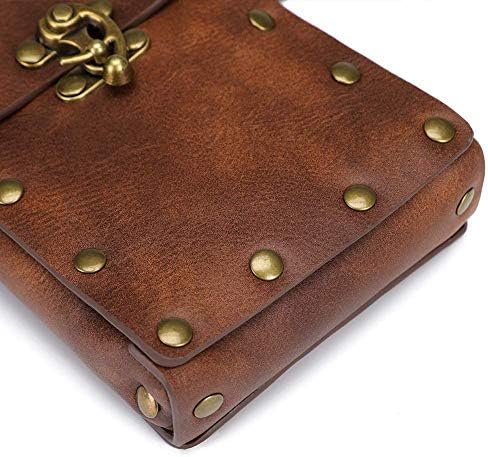 Steampunk Vintage Moda Bel Çantası fanny Paketi Deri Gotik Kemer Kılıfı Cep Telefonu Çanta Kılıf seyahat cüzdanı Kılıf