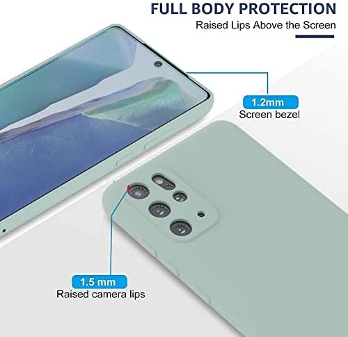 AWZHYDT Galaxy S20 + Kılıf, (2 Paket) ekran Koruyucu Film ile Sıvı Silikon Jel Kauçuk Yumuşak Mikrofiber Bez Astar