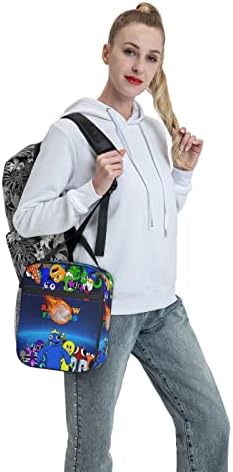 Erkek ve Kız Yalıtımlı Oyun Öğle Yemeği Çantası, Taşınabilir Karikatür Büyük Kapasiteli Çanta yemek taşıma çantası