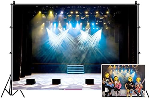Leyiyi 12x8ft Lüks Sahne Spot Zemin Konser Canlı Platform Afiş Vintage Perde Ünlü Arka Plan Drama Müzik Gösterisi