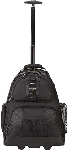 15,4 inç dizüstü bilgisayar için iş ve seyahat banliyö için tasarlanmış Targus tekerlekli sırt çantası, siyah (TSB700)