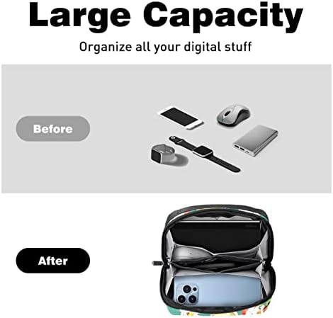 Taşınabilir Elektronik Organizatör kılıflı çanta Sevimli Kardan Adam Seyahat Kablosu saklama çantası Sabit Diskler,