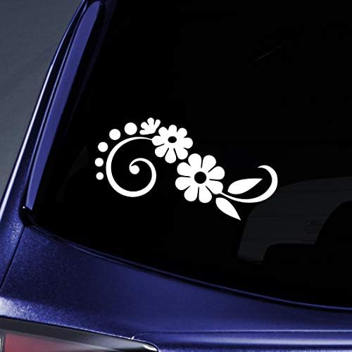 Uygun Fiyatlı Max Çıkartmaları Paisley Çiçek Tasarım Sticker Çıkartma Dizüstü Araba Dizüstü 5.5 (Beyaz)