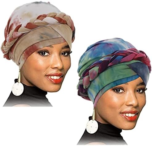 Woeoe Afrika Kafa Sarar Streç Örgü Kemo Şapka Kap Baskı Önceden Bağlı Kafa Türban Şapkalar Kadınlar ve Kızlar için
