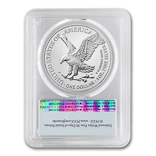 2023 1 oz Amerikan Gümüş Kartal Madeni Para MS-70 (İlk Grev Bayrağı Etiketi) $1 PCGS MS70