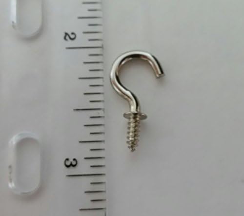 Nikel Gümüş Bardak Kancaları 1/2 Anahtar Takı Kancaları Vidalı (20'li Paket) Küçük