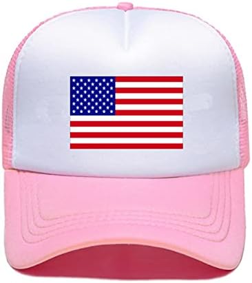 Unisex Amerikan Bayrağı beyzbol şapkası Şık ABD Bayrağı Patchwork Örgü güneş şapkası Erkekler Kadınlar için Kamyon