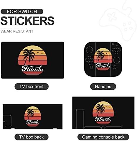 Florida Palmiye Gün Batımı Güzel Desen Cilt Sticker Tam Wrap Cilt Koruyucu Skins Çıkartması Anahtarı