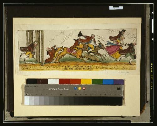HistoricalFindings Fotoğraf: Mahkeme Plakası için Şehir Seçim Yarışı, İngiltere, 1790, Banka Müdürlüğü, Temple Bar