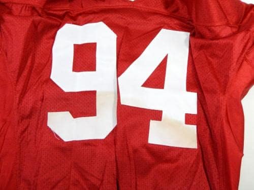 1995 San Francisco 49ers Dana Stubblefield 94 Oyunu Yayınlandı Kırmızı Forma 52 DP26884 - İmzasız NFL Oyunu Kullanılmış