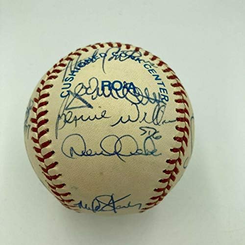 Derek Jeter Mariano Rivera Cour Dört Çaylak 1995 Yankees İmzalı Beyzbol JSA İmzalı Beyzbol Topları