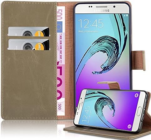 Cappuccino Brown'da Samsung Galaxy A5 ile Uyumlu Cadorabo Kitap Çantası-Manyetik Kapatma, Stand İşlevi ve Kart
